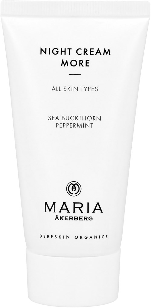 Night cream by Maria Åkerberg, suitable for all skin types, with sea buckthorn and peppermint scent.