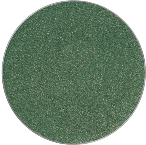 A large, round, green abrasive pad with a textured surface used for cleaning or polishing.