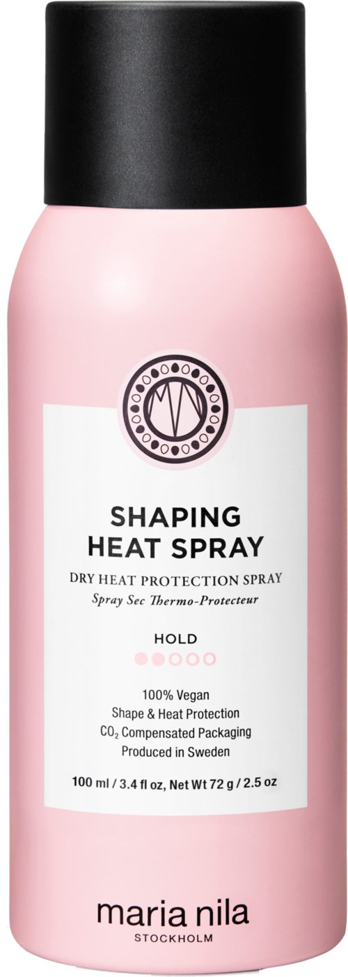 Rosa sprayflaska för torr värmeskydd för hårformning och styling.