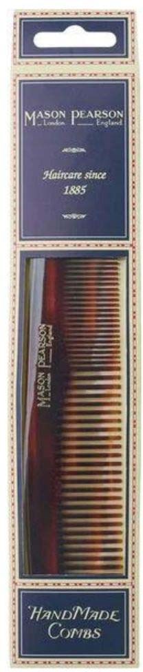 A package of handmade combs with wooden handles and metal teeth, labeled for hair grooming and styling.