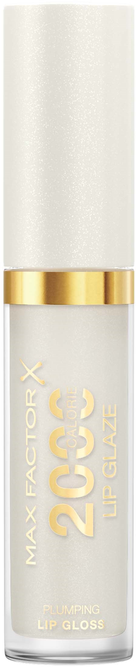 Witte lipglossfles met gouden accenten en tekst, gemarkeerd "20°C Lip Gloss" voor maximale snelheid.