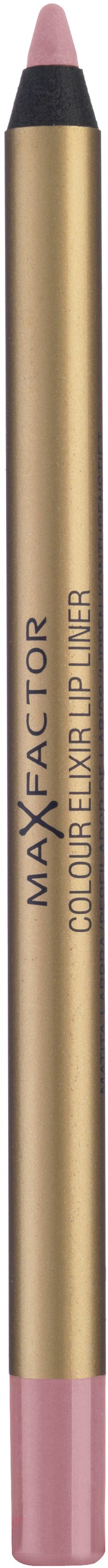 En sminkpenna med svart, rosa och guld design från Max Factor.