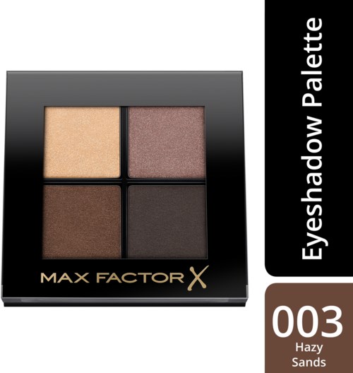 A makeup palette with four eyeshadow shades called Hazy Sands, numbered 003, from Max Factor X.