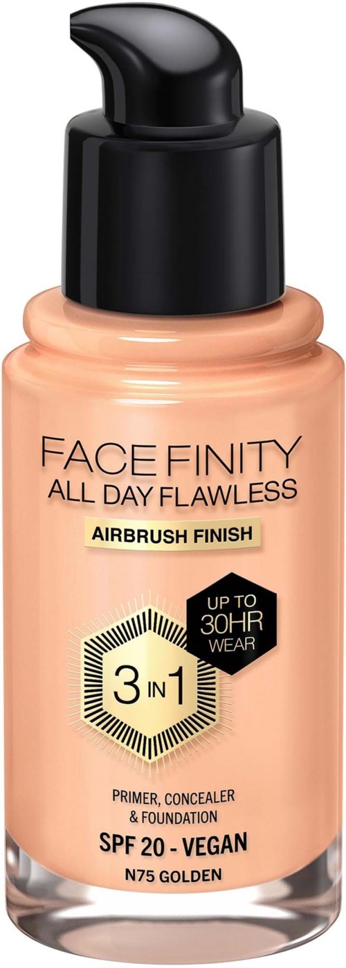 Max Factor Facefinity All Day Flawless 3in1 Liquid Foundation 75 Golden