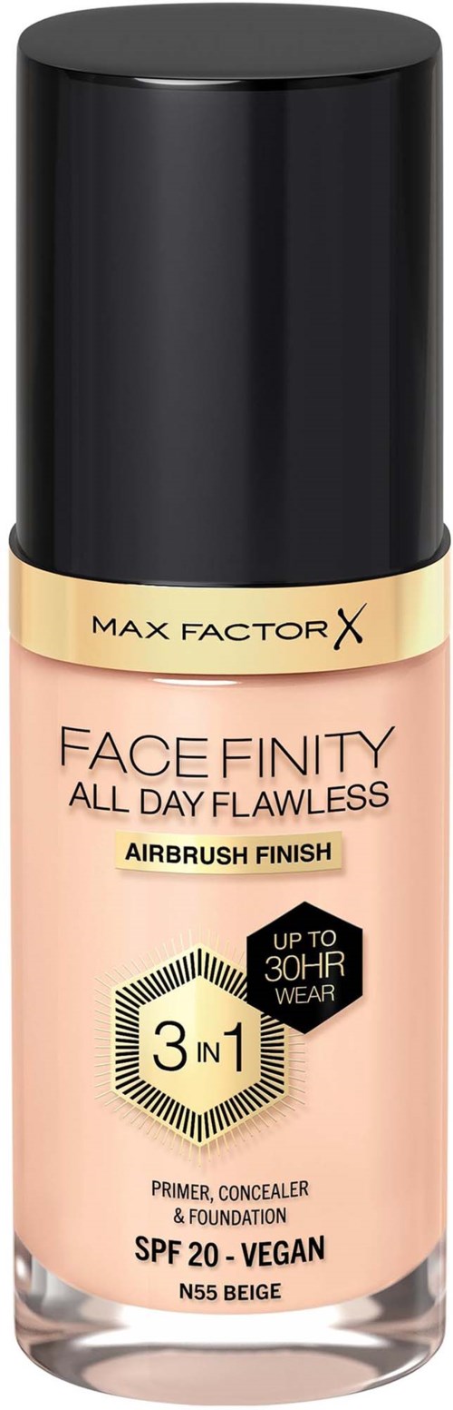 Max Factor Facefinity All Day Flawless 3in1 Liquid Foundation N55 Beige