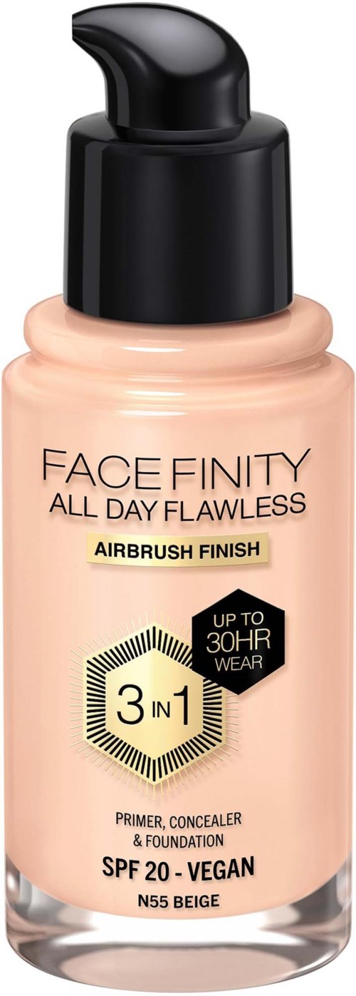 Max Factor Facefinity All Day Flawless 3in1 Liquid Foundation N55 Beige