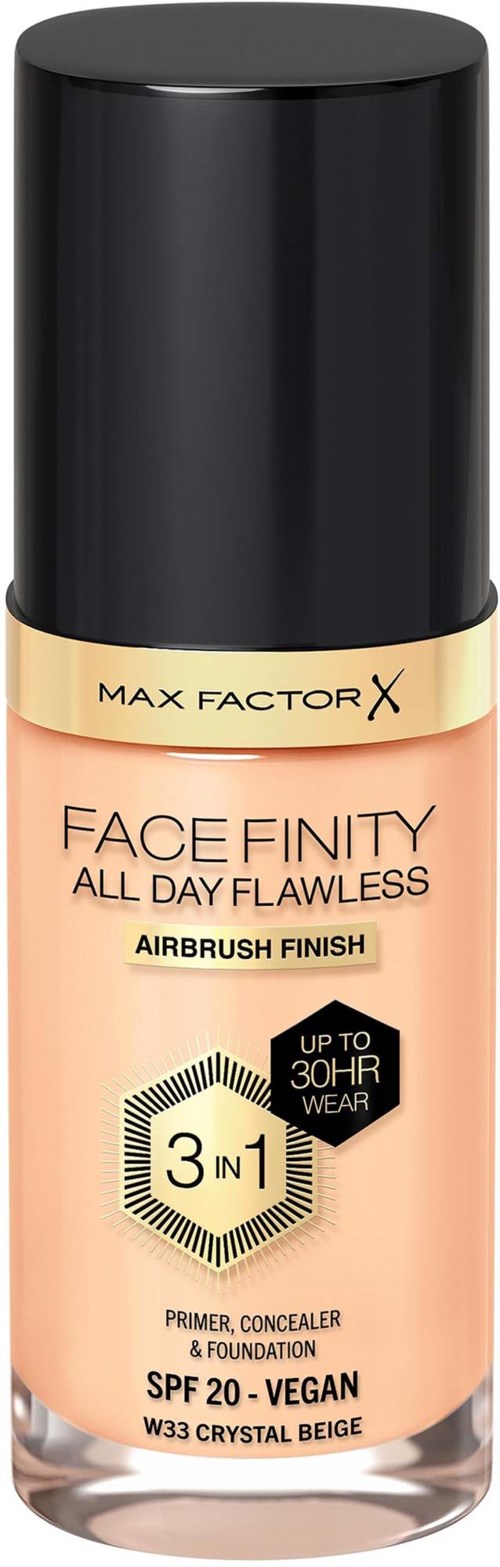 Max Factor Facefinity All Day Flawness 3in1 Liquid Foundation 33 Crystal Beige