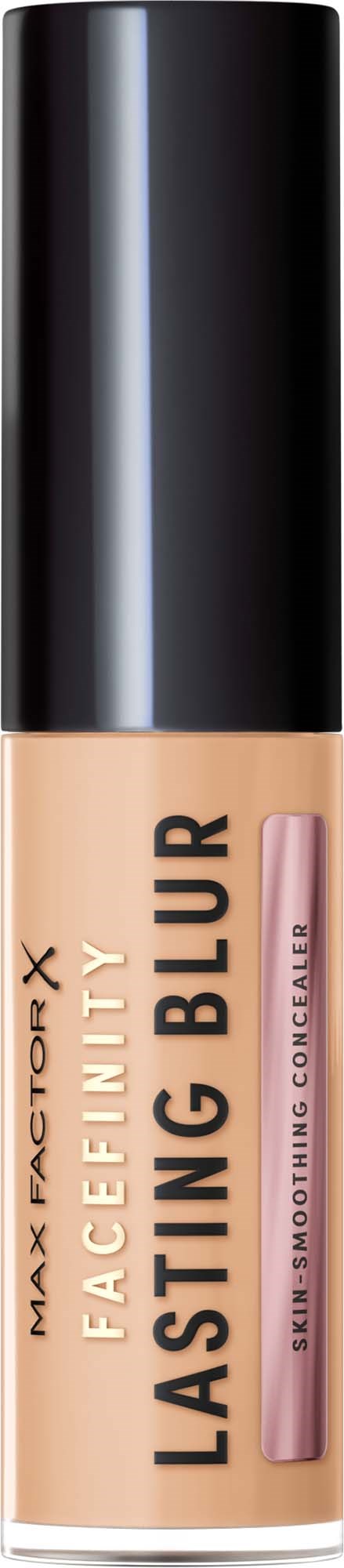 Max Factor X Facefinity Lasting Blur flytende foundation i beige tube med svart lokk.