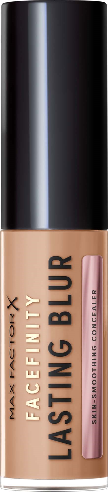 En Max Factor X Facefinity Lasting Blur hudglattende concealer i tube med svart lokk.