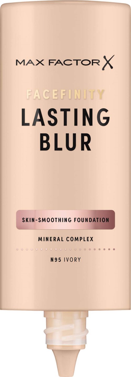 Max Factor Facefinity Lasting Blur foundation i nyansen ivory med beige kork.