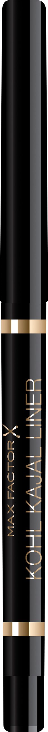 Een zwart make-upproduct dat op een pen lijkt, met gouden details, gelabeld 'Maybelline Hyper Precise' voor oog make-up.