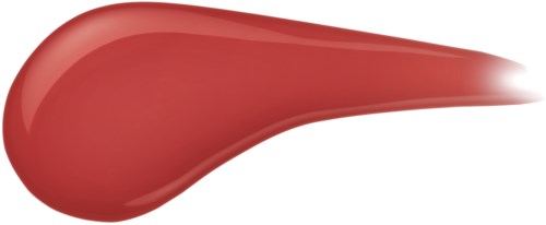 Ein rotes, glänzendes, traubenförmiges Objekt mit langem Schwanz auf weißem Hintergrund.