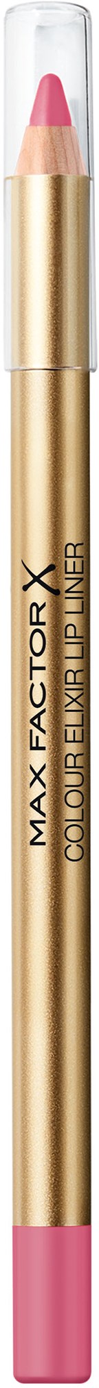 A dual-ended makeup pencil with a pink tip, gold body, and black text showing the product name.