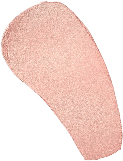 A soft pink watercolor stroke with a rounded, teardrop shape.