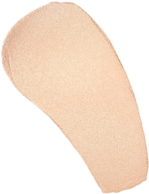 A beige, teardrop-shaped makeup sponge with textured surface.