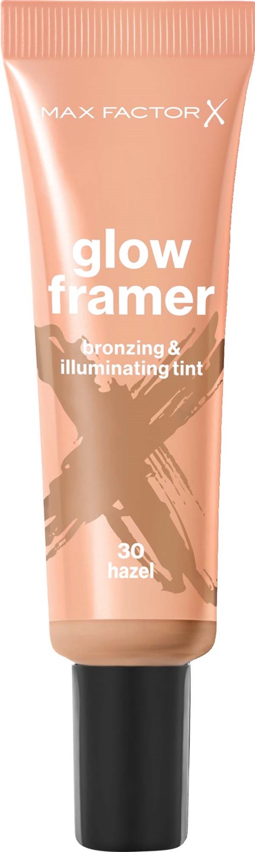 Max Factor glow vero bronzing and illuminating tint in a peach-colored tube.