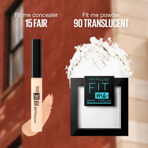 Maybelline New York Fit Me Face Bundle Concealer 15 Fair + Powder 90 Translucent