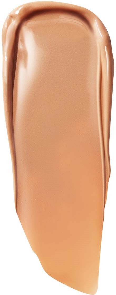 Ett smörj av beige foundation makeup med slät textur och rundade kanter.