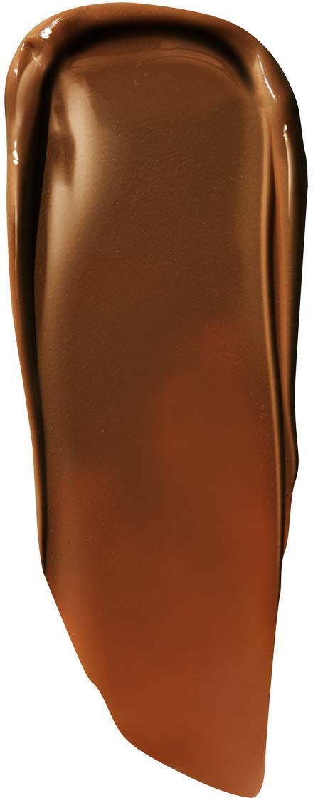Een grote, gladde,bruine stuk chocolade met een glanzend oppervlak.