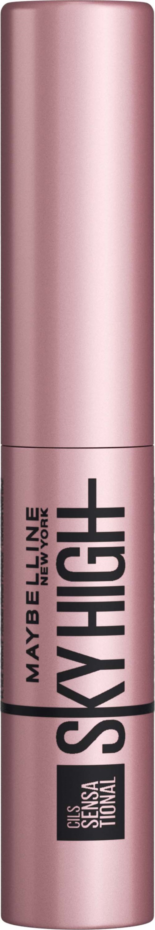 En rosa mascara-rör märkt 'Sky High' av Maybelline.