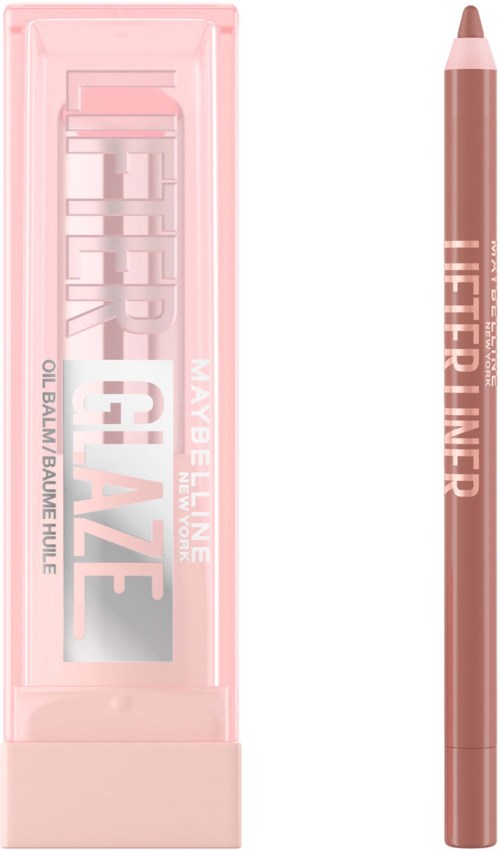 Maybelline New York Lifter Lip Bundle Liner 05 On It + Glaze Lip Balm 02 Pink Drip
