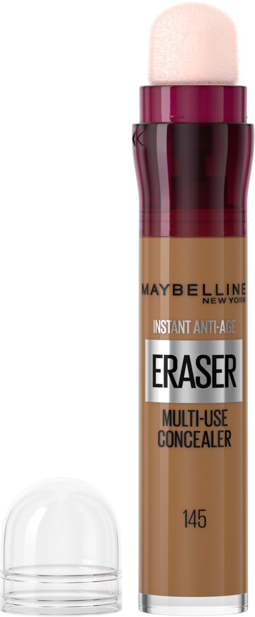 Det är en Maybelline Eraser conceal stift med en rosa svamp och genomskinligt lock.