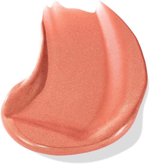 Ein Lippenstift in pfirsichfarbener und gebogener Form.