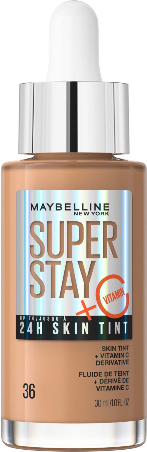 Maybelline Super Stay -ihotäyte pullo, tipattimella, vitamiiini C -merkinnällä, 30 ml.