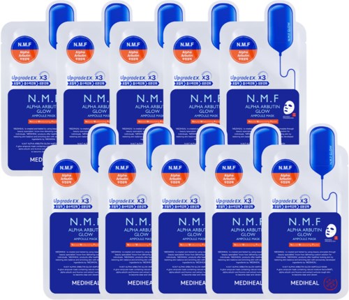 Mediheal N.M.F Alpha Arbutin Glow Ampoule Mask 10 St.