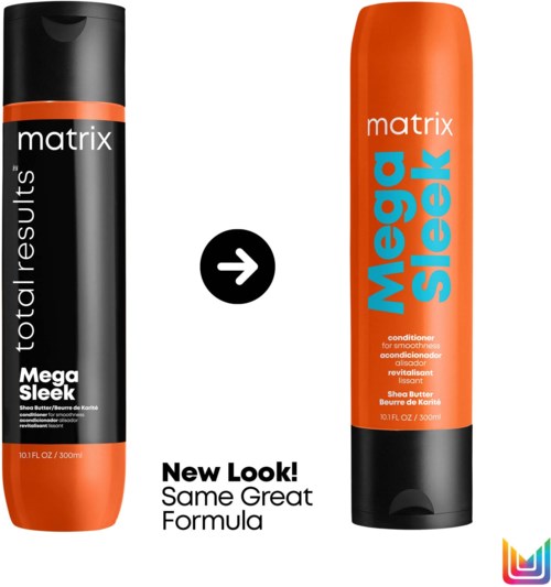 Zwei Haarpflegeprodukte, eines in Schwarz und Orange, das andere in Orange, zeigen einen Markenwechsel mit derselben Formel.