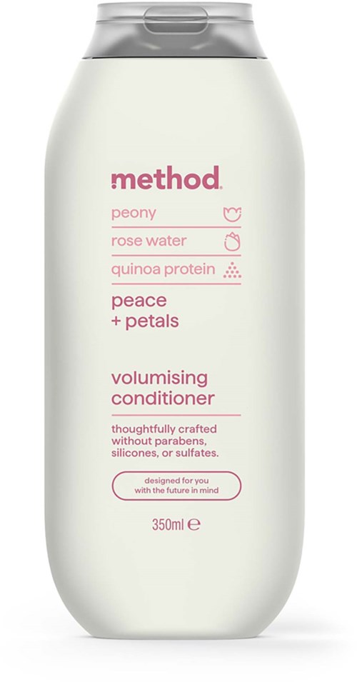Method kosttillskott för fuktgivande balsam i vit design med rosa text som listar ingredienser och produktdetaljer.
