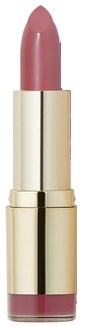 A pink lipstick in a gold case. The lipstick is partially extended and ready to use.