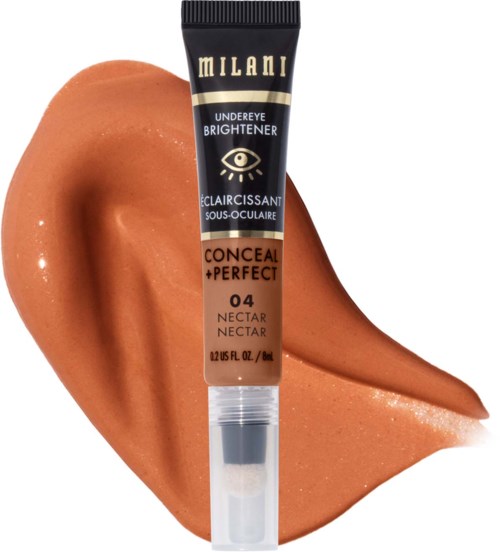 Eine Tube von Milani Concealer mit einem Farbcode, Nectar, daneben.