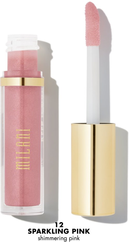 En rosa läppglans med guldkapsel och applicator. Loggan 'KILLBILL' på tuben. Etikett: Sparkling Pink.