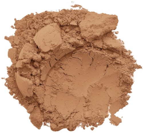 Loose brown powder, cracked and clumped, possibly makeup or clay.