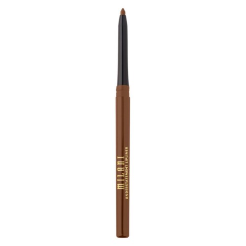A brown makeup brush with black bristles and the word 'MUA' written on it.