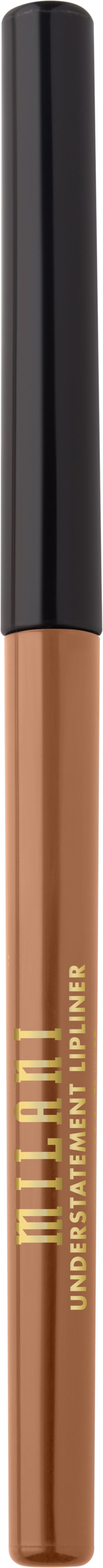 En makeupborste med svart handtag och brunt bas, märkt 'Milani' och 'Undereye and Concealer Brush'.