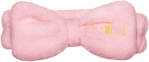 Pehmoinen vaaleanpunainen pehmolelu, joka muistuttaa perhosen siipiä, värikkäitä kuvioita.