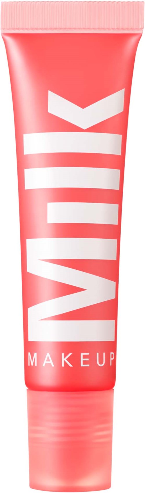 En rosa tube merket 'VIVIK Makeup' står opp med lokk på toppen.