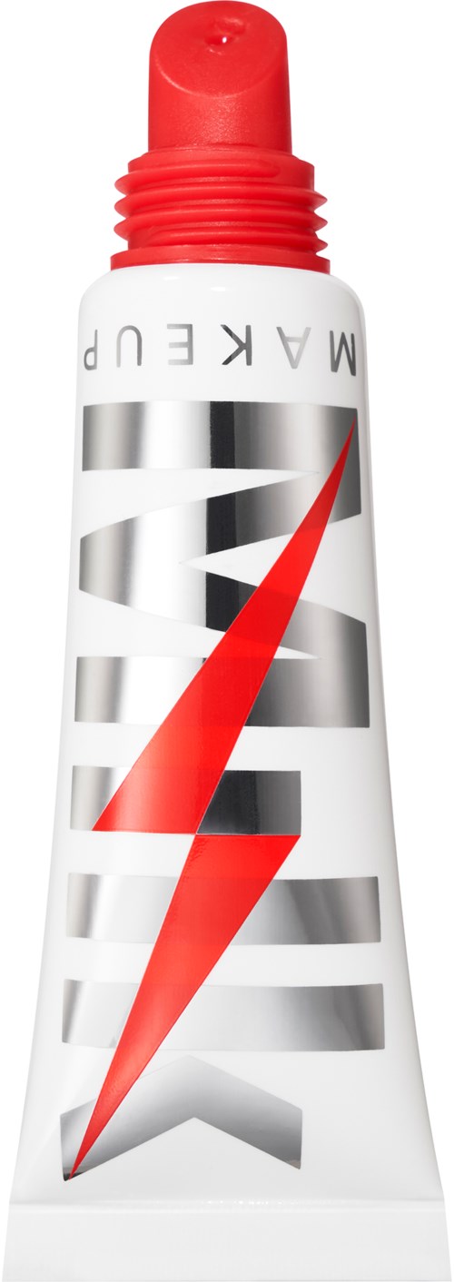 A white tube with a red lightning bolt and gray text, topped with a red cap, likely a cream or ointment.