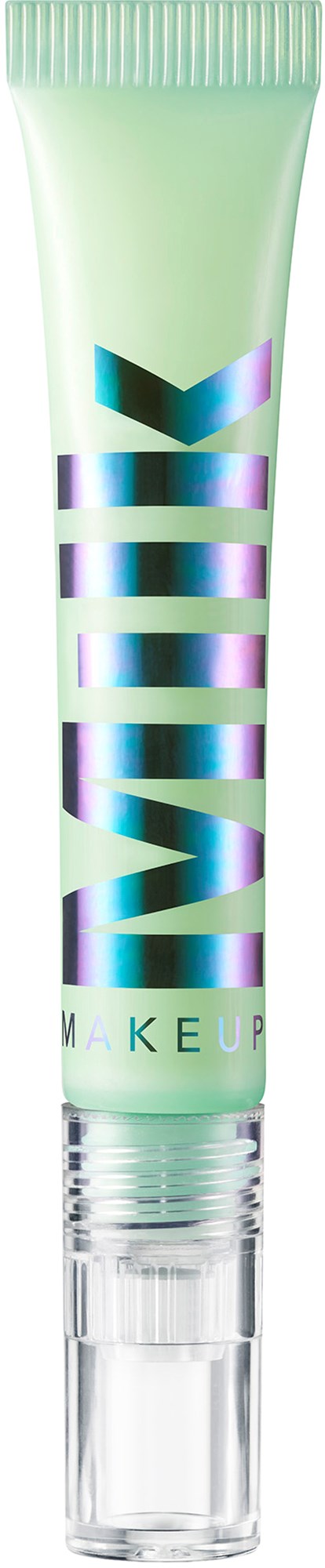 Ein Tube mit irisierenden Farben, auf dem "MILK MAKEUP" steht, wahrscheinlich ein Kosmetikprodukt.