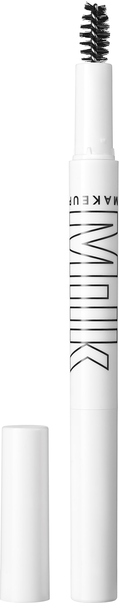 A white pen with a brush tip and the word 'MINK' printed on it.