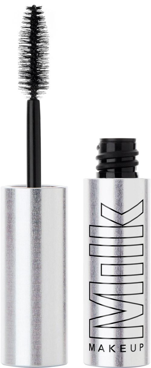 Een doorzichtige mascara-flacon met borstel, gelabeld 'WINK MAKEUP'.