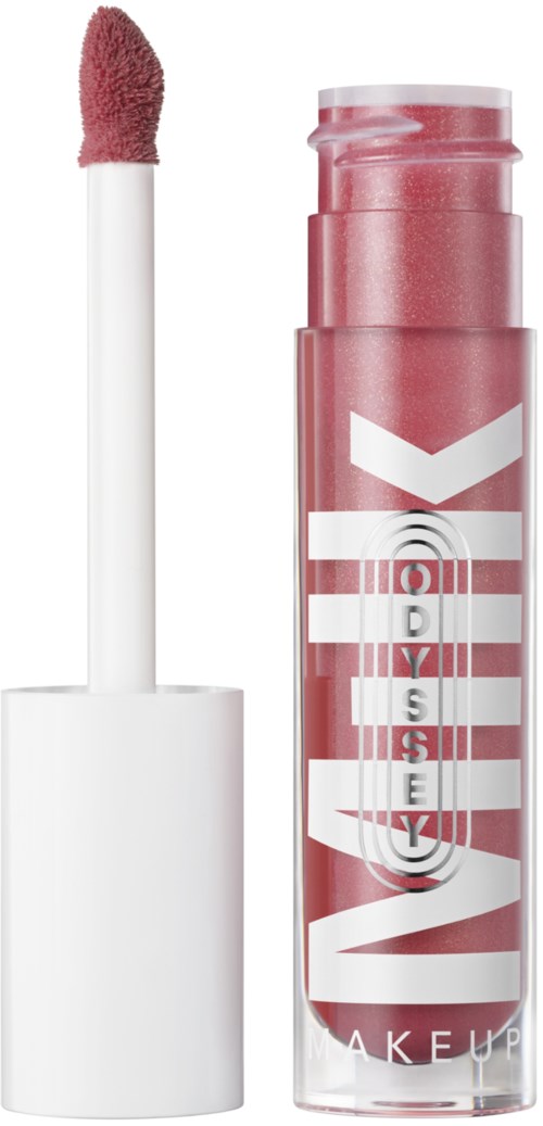 Lip gloss with a white applicator stick and pink shiny tube. The brand name 'WYNK' is written on the tube.