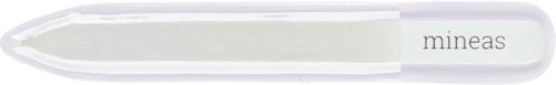 A small, transparent tube with a slanted end, labeled "mineas."