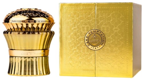 A gold-colored jar with a lid and a gold box beside it, both shiny and decorative.