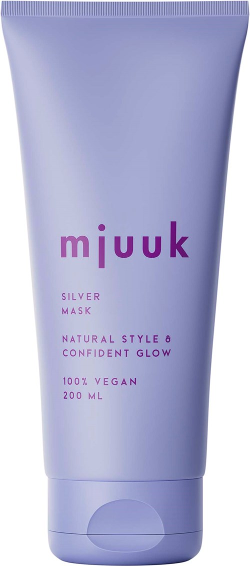 Lila tube Mjuuk Silver Mask, veganistisch, voor een zelfverzekerde glowing, 200 ml.