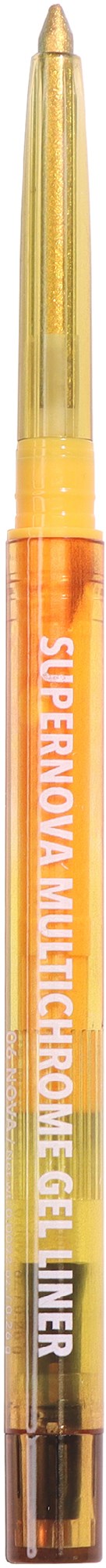 A gold and orange correction pen with clear labeling and a transparent tip.