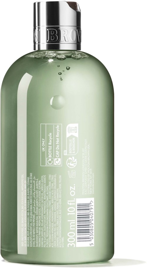 Eine grüne Flasche mit silberner Kappe, beschriftet 'BROW' und enthält 300 ml Flüssigkeit.