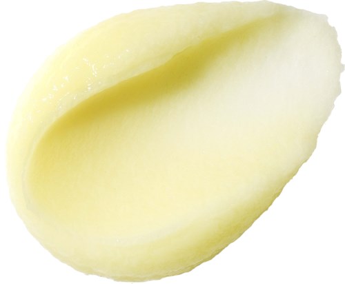 A peeled yellow potato with smooth surface and rounded shape.
